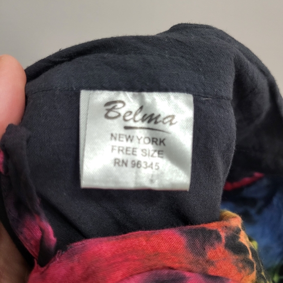 Belma 100% Cotton Made in India Tie Dye Rainbow Wrap Maxi Skirt One Size - Picture 5 of 6